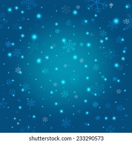 Blue Christmas background. Vector EPS 10.