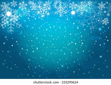 Blue Christmas background. Vector EPS10.