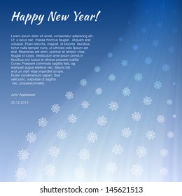 Blue Christmas Background. Vector Illustration.