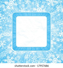 blue christmas background, vector illustration