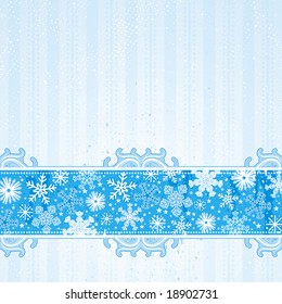 blue christmas background, vector illustration