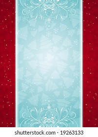 blue  christmas background, vector illustration