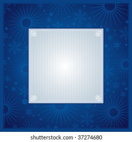 blue christmas background, vector illustration