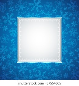 blue christmas background, vector illustration