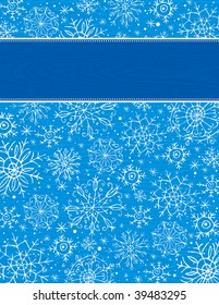 blue christmas background, vector illustration