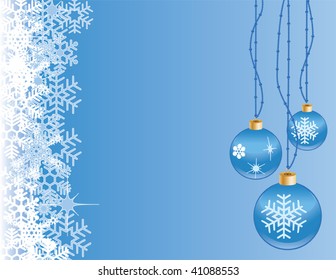Blue christmas background, vector illustration