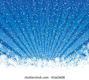 Blue christmas background, vector illustration