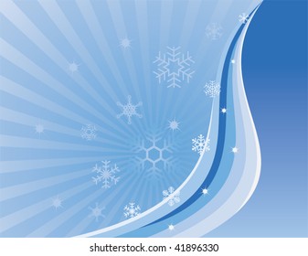 Blue christmas background, vector illustration