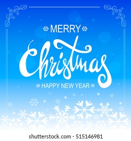 Blue Christmas Background Vector Illustration Stock Vector (Royalty ...