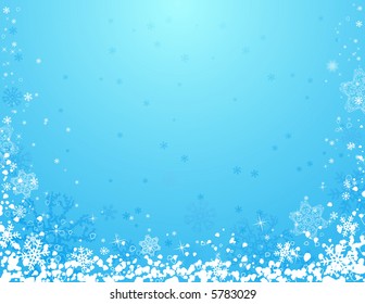 blue christmas background, vector illustration