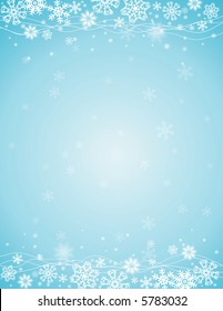 blue christmas background, vector illustration