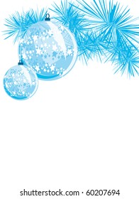 blue christmas background - vector illustration