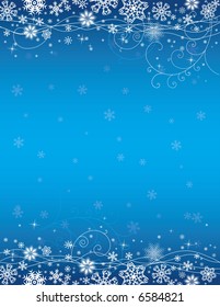 blue christmas background, vector illustration