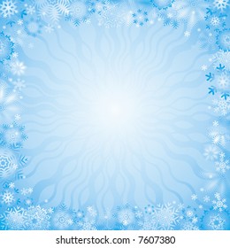 blue christmas background, vector illustration