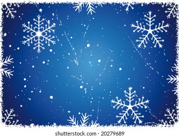 Blue Christmas background. Vector.Easy to edit.