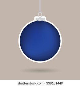 blue christmas ball