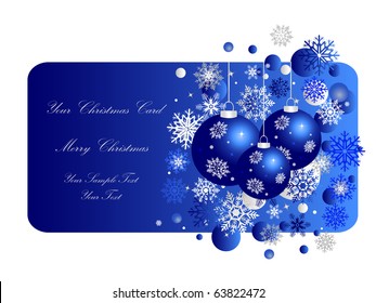 Blue Christmas Banner. Eps10 Vector Illustration