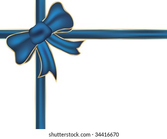 Blue Christmas bow (2 of 4).