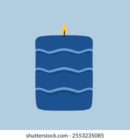 blue christmas candle for xmas event