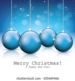 Blue Christmas card