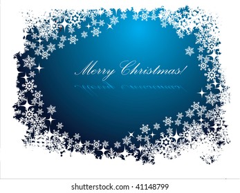 Blue christmas card