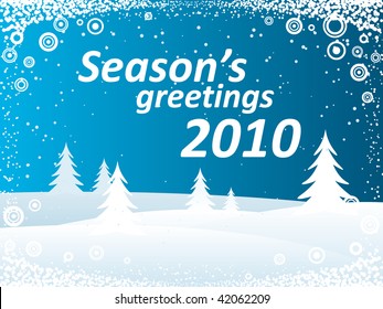 blue christmas card