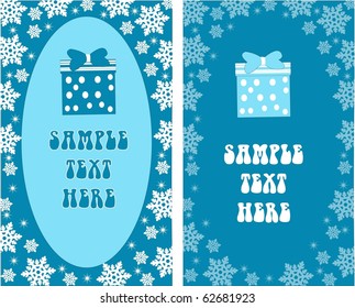 blue christmas card