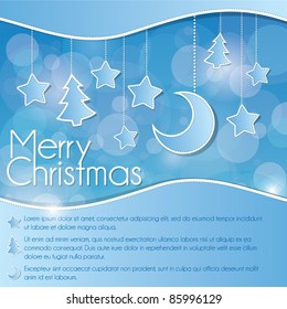 Blue Christmas card
