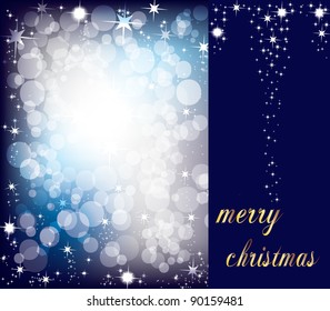 Blue Christmas card