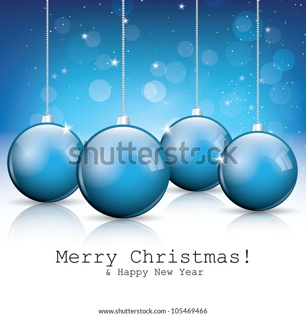 Blue Christmas Card Stock Vector (Royalty Free) 105469466 | Shutterstock