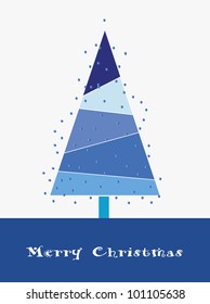 Blue Christmas card vector,