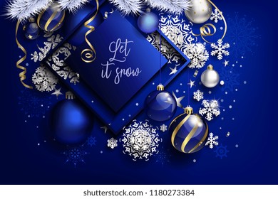 Blue Christmas composition