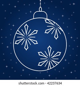 Blue Christmas decoration background