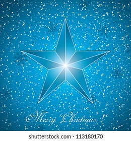 Blue Christmas decoration background, vector illustration