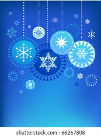 Blue Christmas decorations background