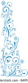 Blue Christmas design element isolated on White background. Vector illustration