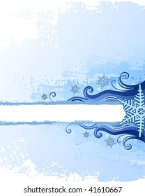 Blue christmas frame