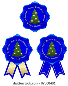 blue christmas frame