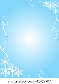 Blue christmas frame - vector illustration