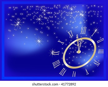 Blue christmas frame - vector illustration