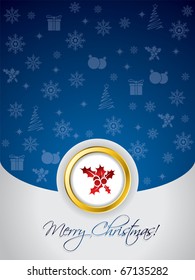 Blue christmas greeting card