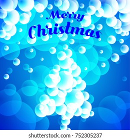 Blue Christmas Greeting Card
