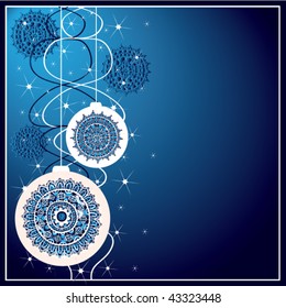 blue Christmas invitation