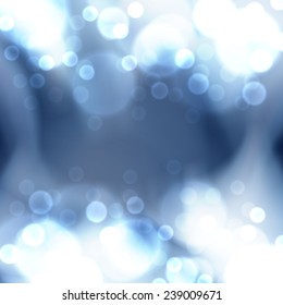 Blue christmas lights background. EPS10 vector.
