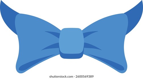 Blue Christmas necktie bow vector illustration