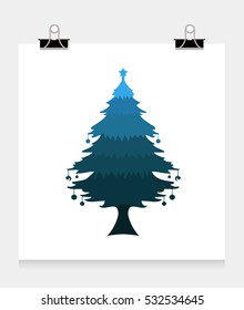 blue christmas on white background