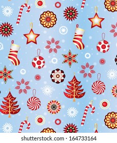 Blue Christmas Pattern