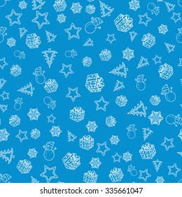 blue Christmas seamless