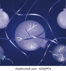 Blue christmas seamless background