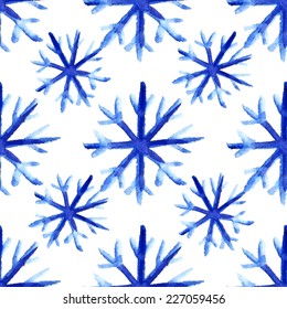 Blue Christmas seamless pattern